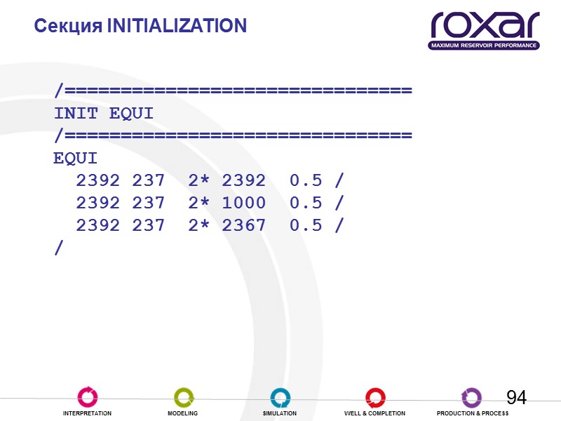 94 /=============================== INIT EQUI  /=============================== EQUI   2392 237  2* 2392